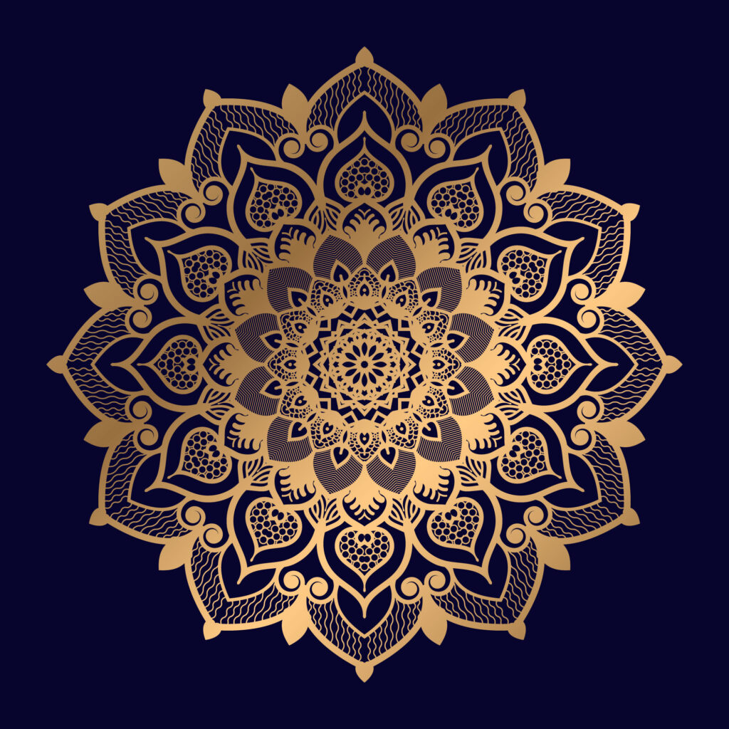 single-floral-golden-mandala-design-vector